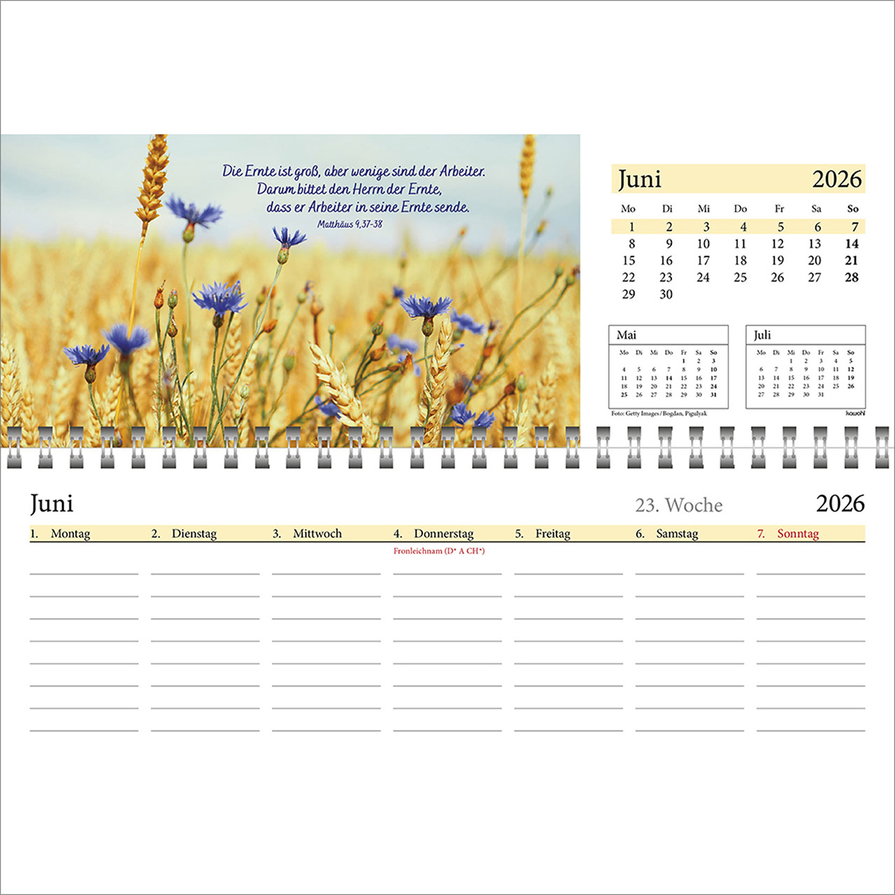 Tischkalender - In deine Hand leg ich den Tag 2026