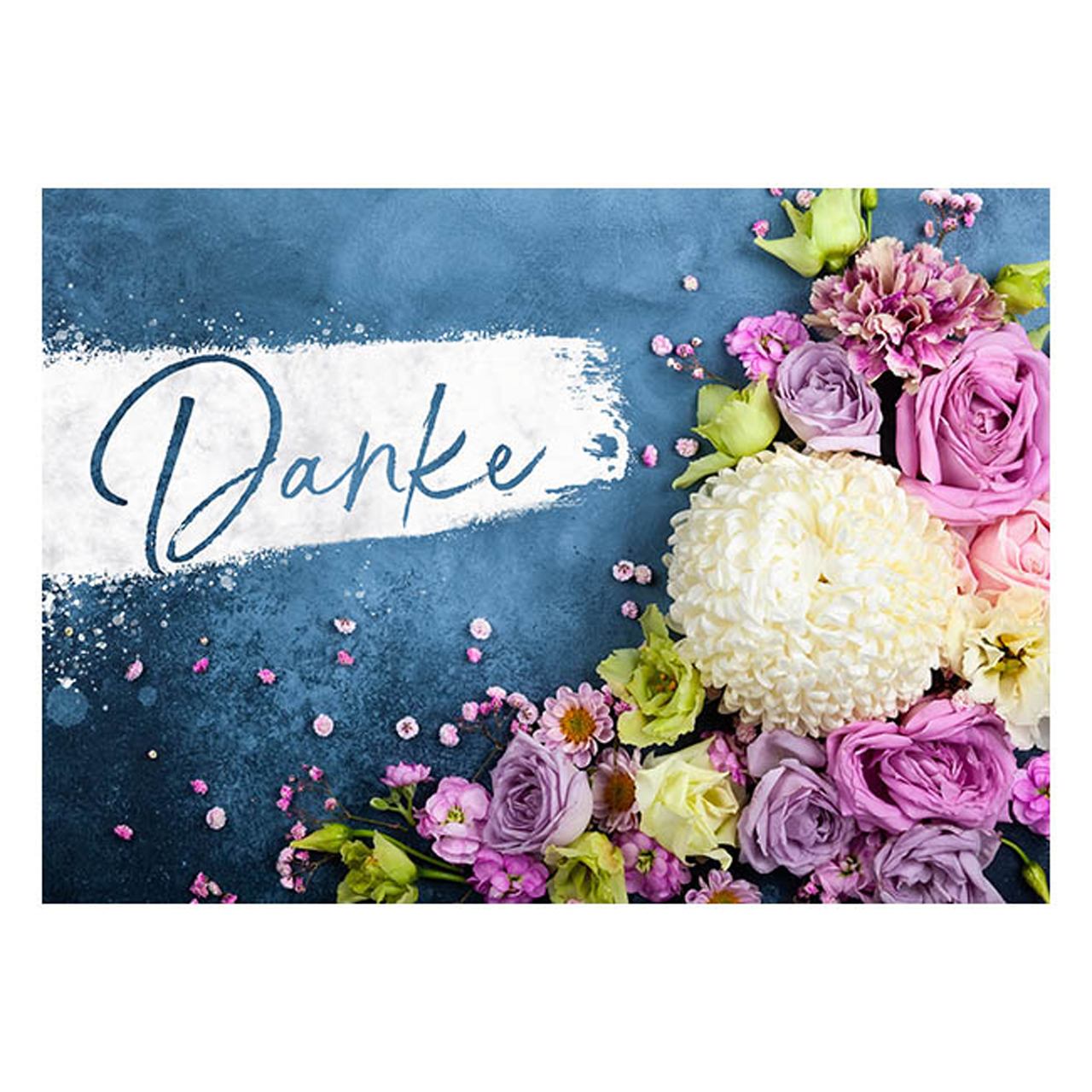 Postkarte - Postkarte 'Danke' (Blüten)  1EX