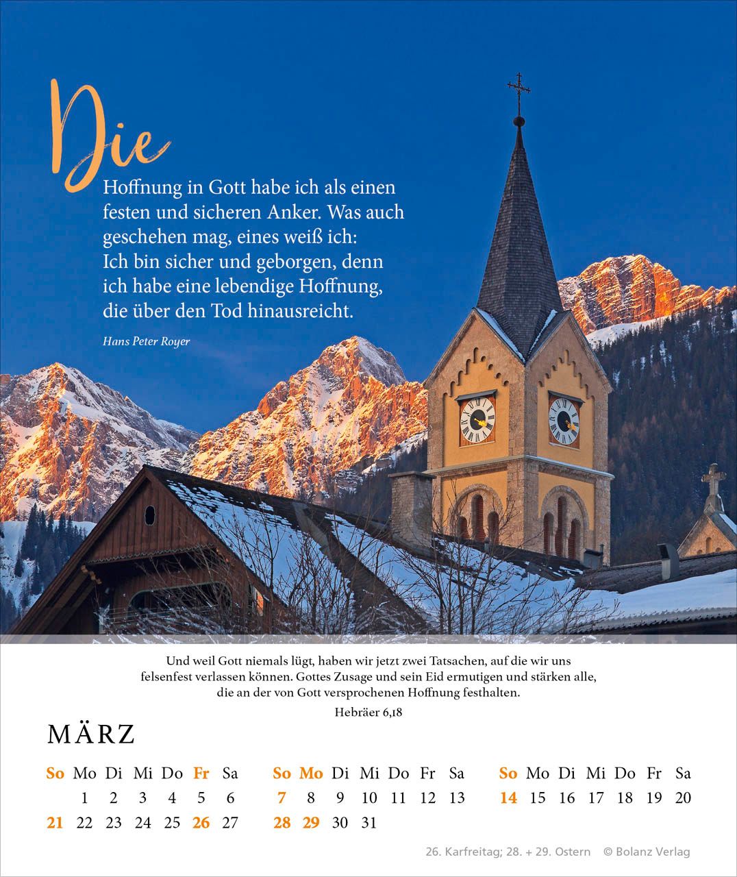 Tischkalender - Fels meiner Stärke 2027