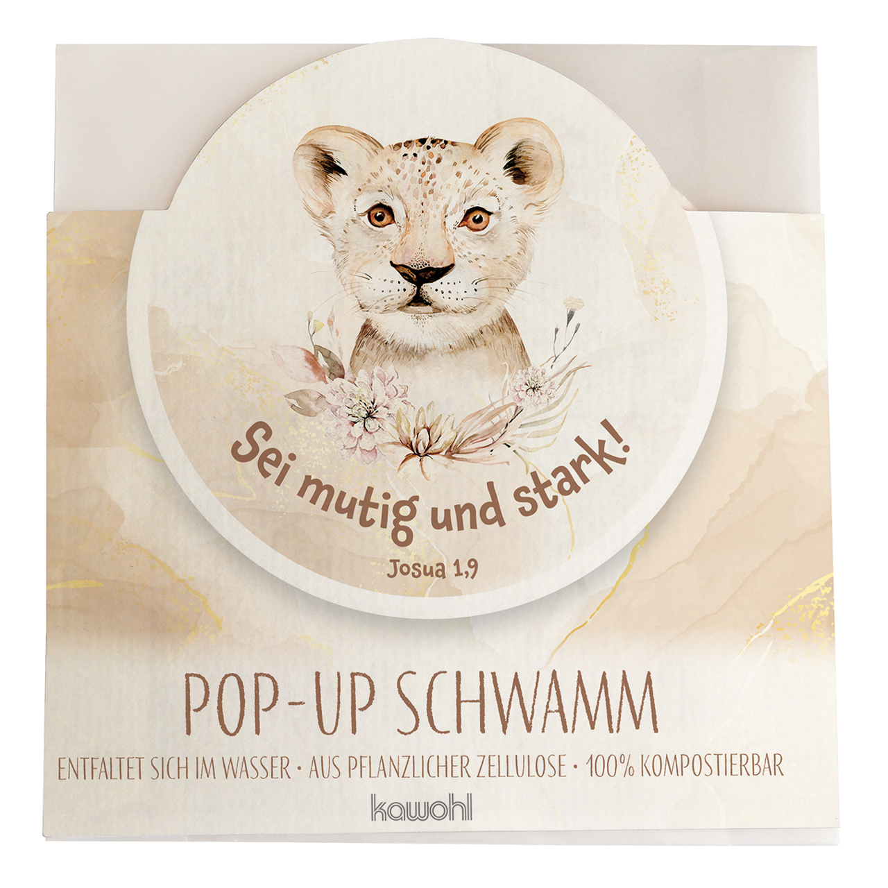 Spülschwamm - Sei mutig und stark - Löwe