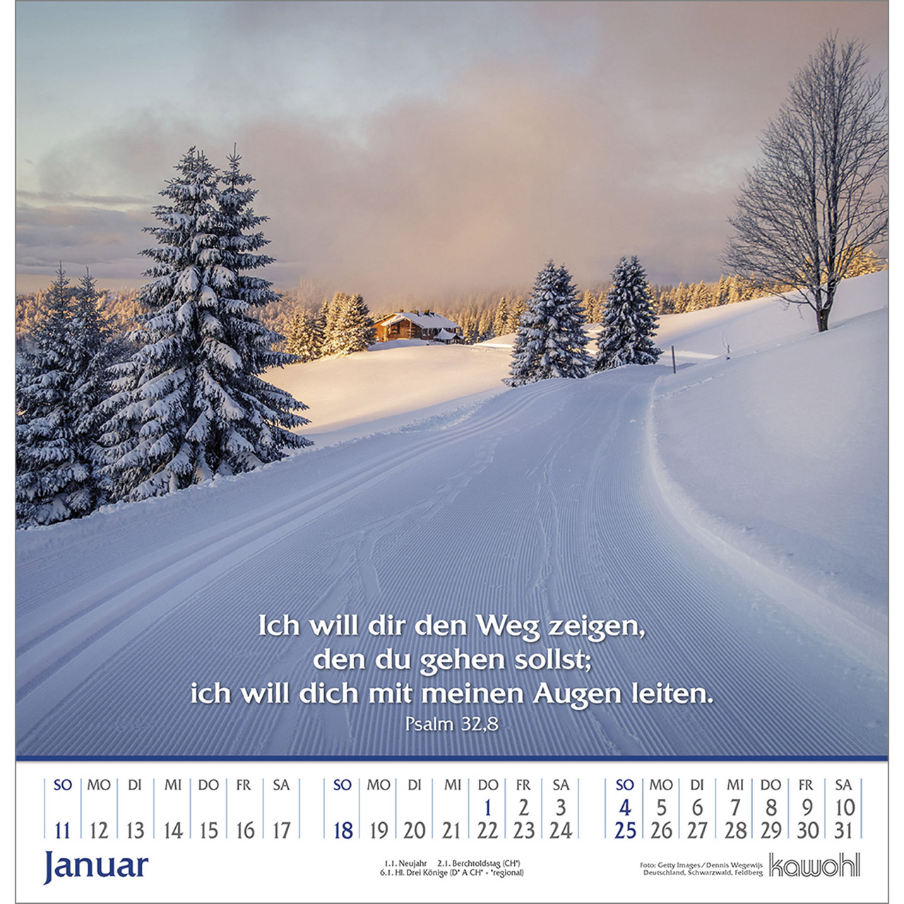 Wandkalender - Glanz der Berge 2026