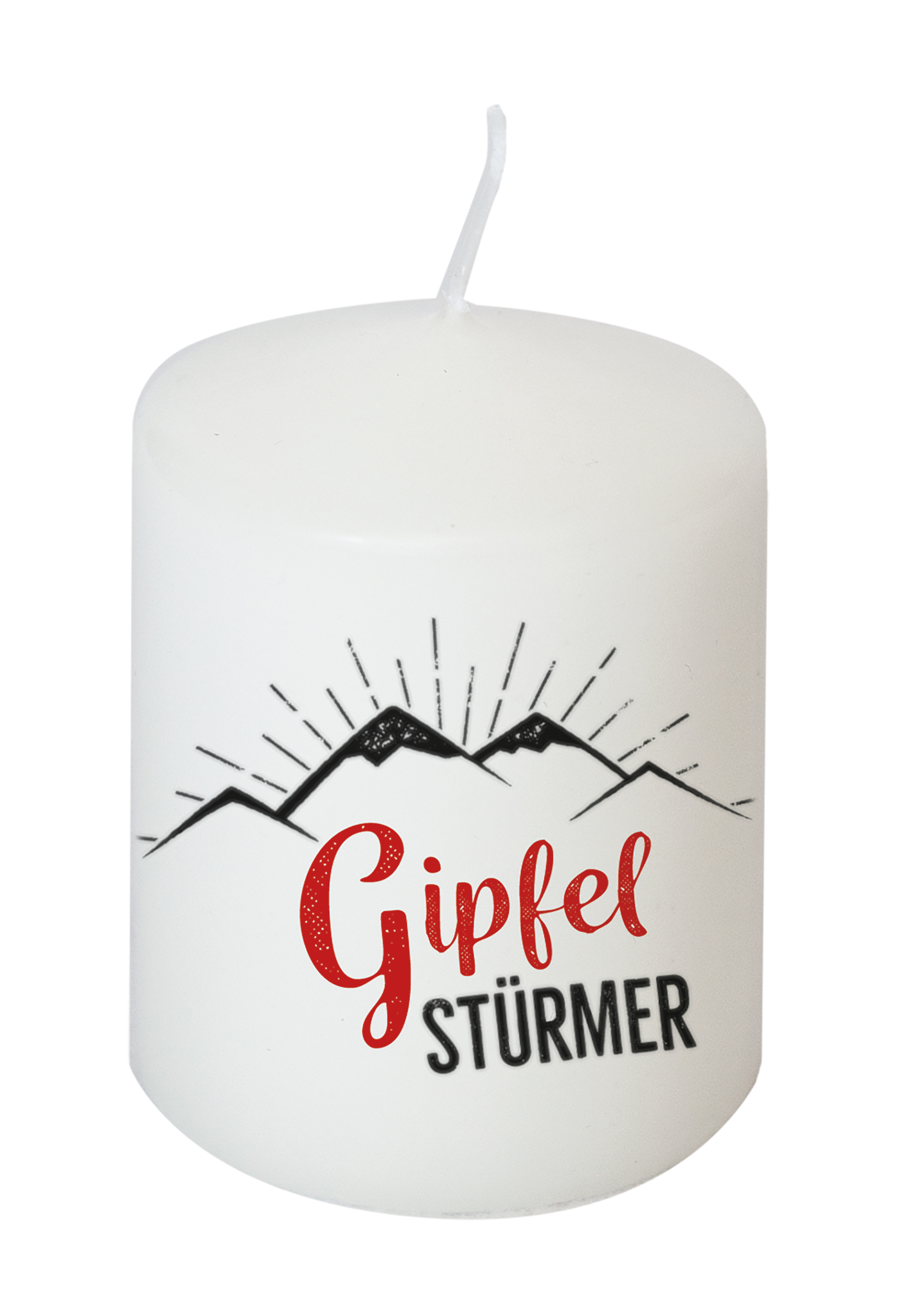 Kerze 'Gipfelstürmer' 8 cm Kerze - Kerze 'Gipfelstürmer' 8 cm - Kerze Berge Sonnenstrahlen