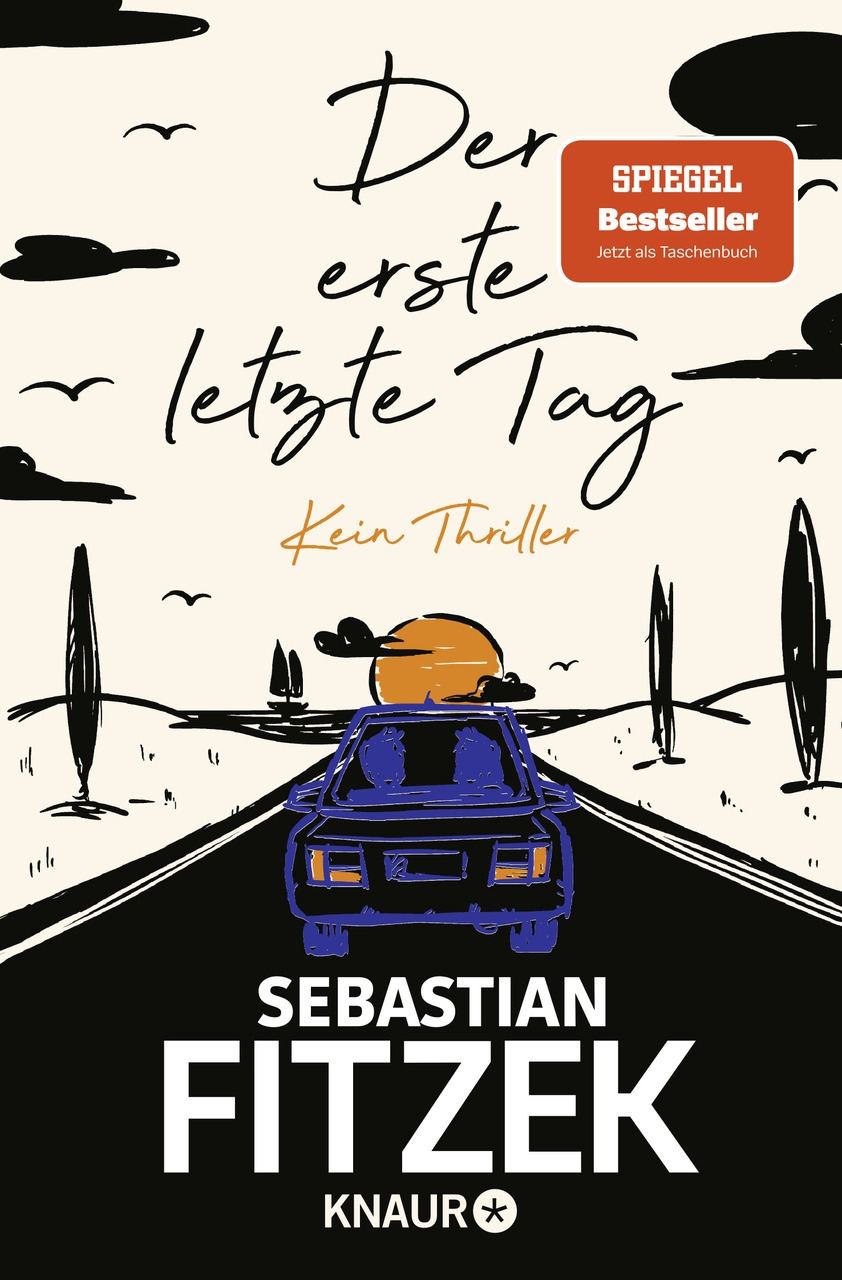Buch - Der erste letzte Tag - Buch Sonne Auto Weg Bäume