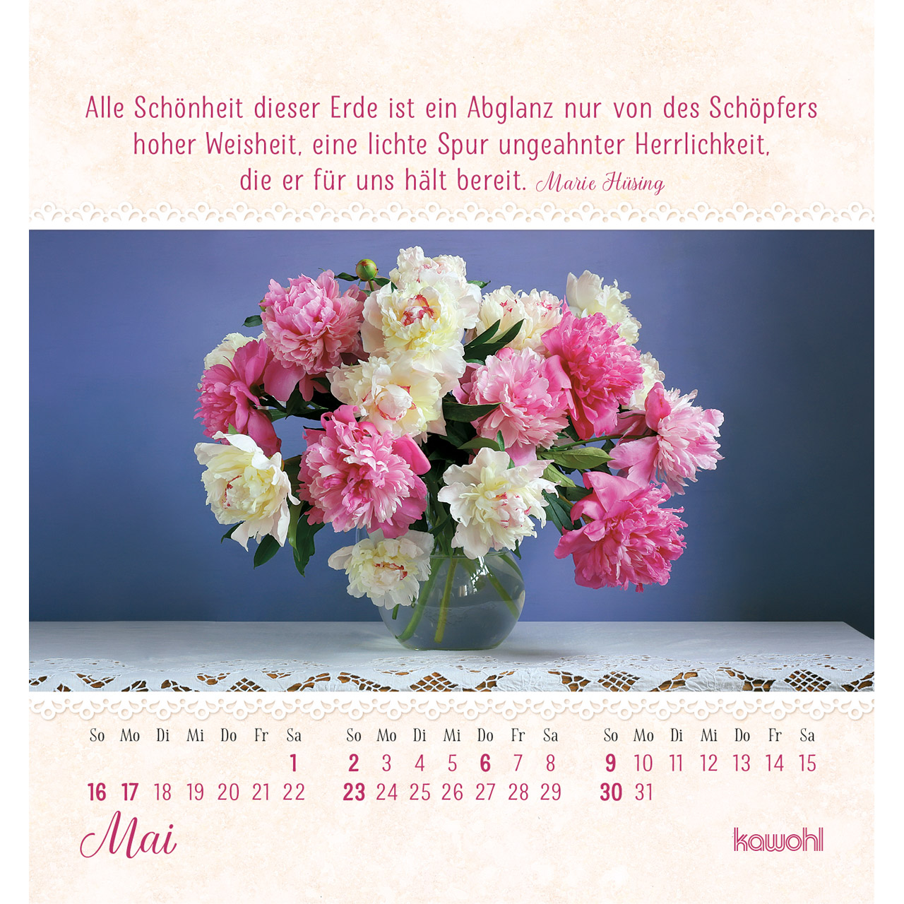 Aufstellkalender - Von Herzen ein gutes Jahr 2027