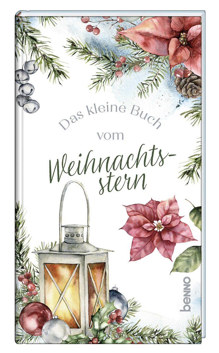 Buch - Das kleine Buch vom Weihnachtsstern - Laterne Blumen Weihnachtsstern Blätter Christbaumkugeln