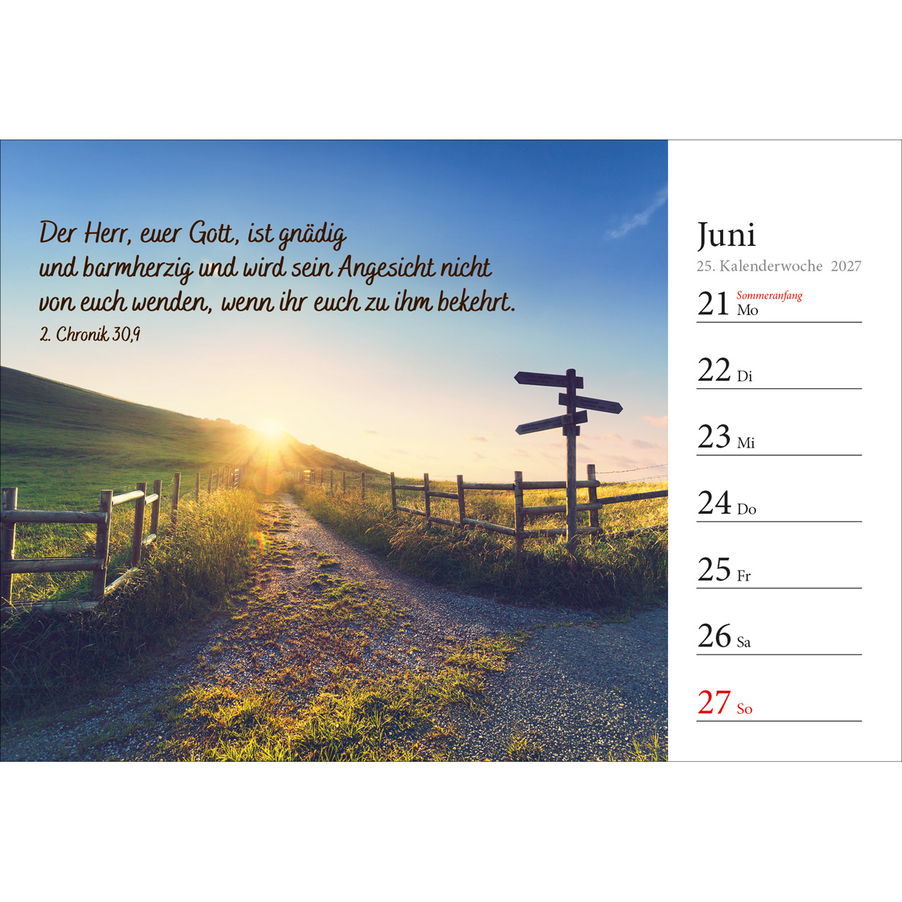 Aufstellkalender - In deine Hand stell ich den Tag 2027