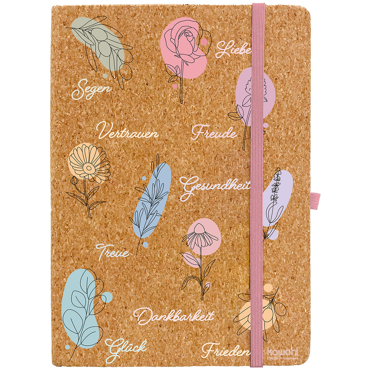 Gute Wünsche: Freude, Glück, Dankbarkeit ... Notizbuch - Gute Wünsche: Freude, Glück, Dankbarkeit ... - Grafik Blumen