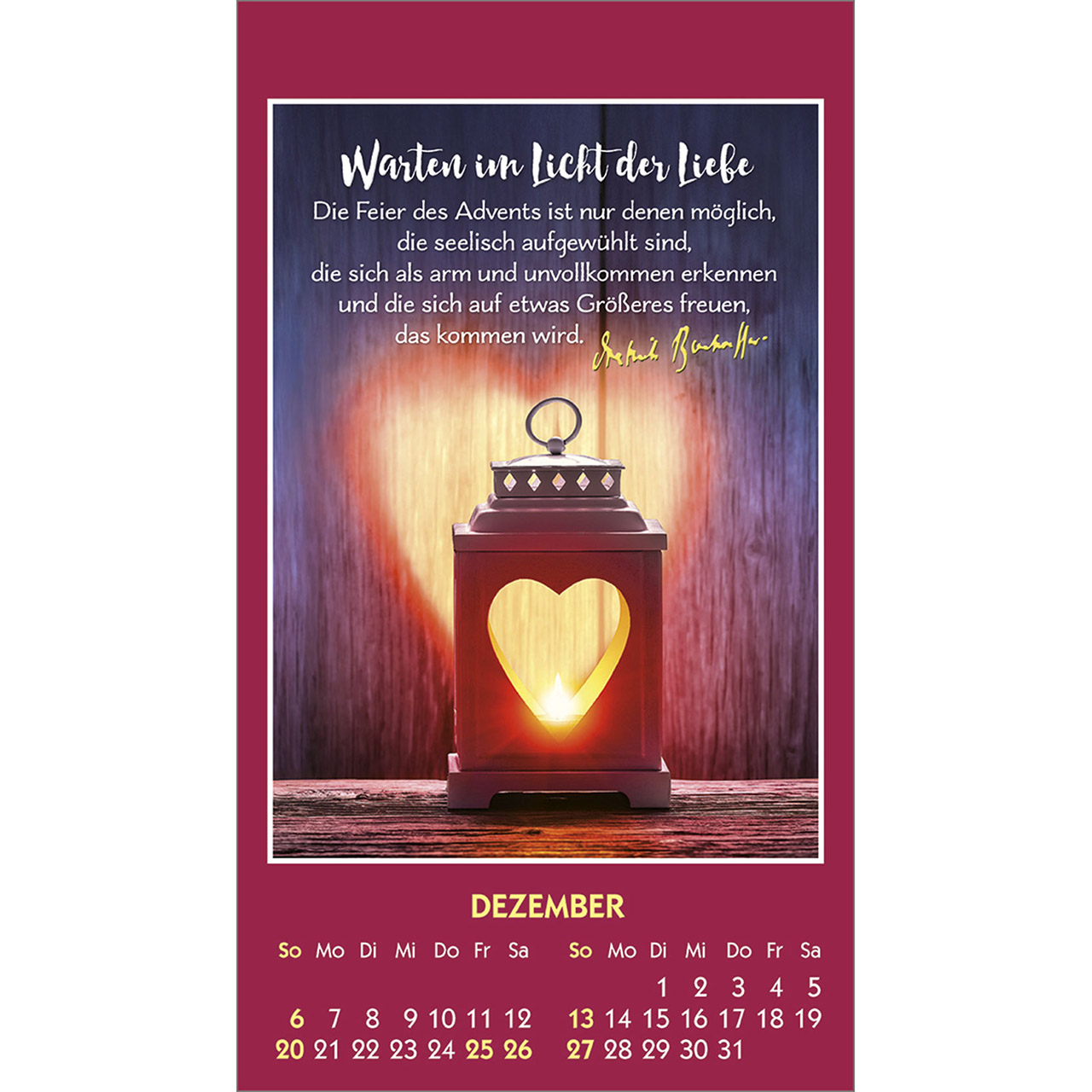 Aufkleberkalender - Gott ist bei dir 2026