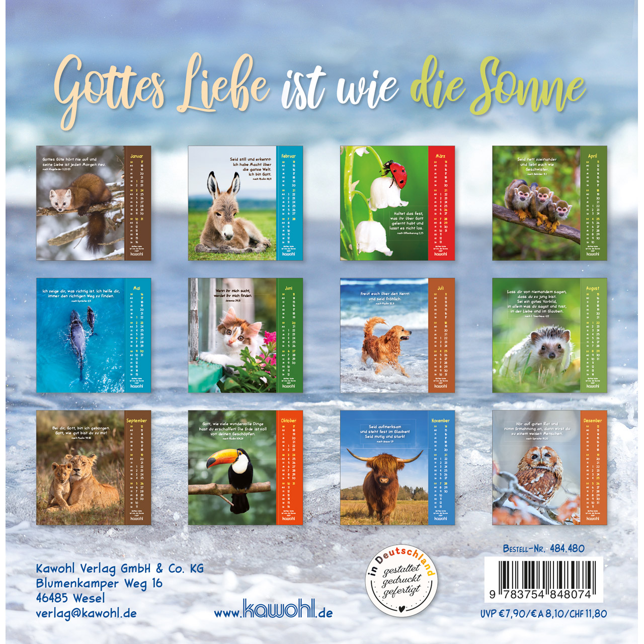 Postkartenkalender - Gottes Liebe ist wie die Sonne 2027
