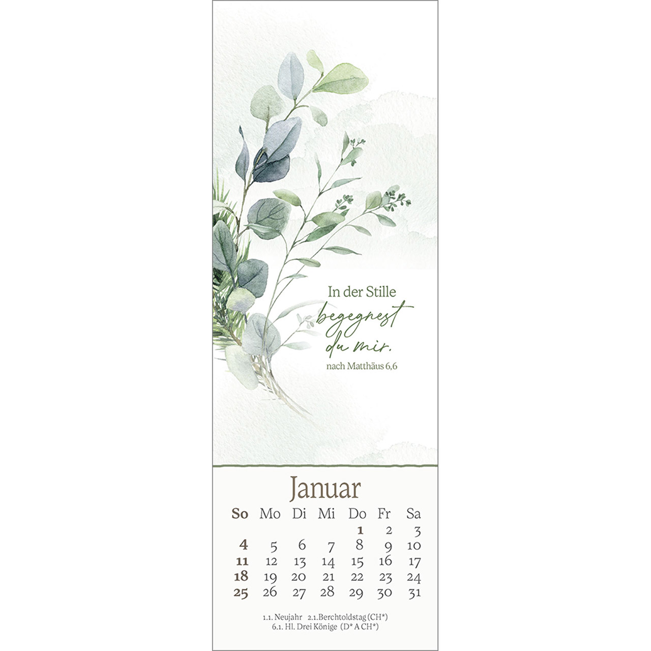 Lesezeichenkalender - Vor dich leg ich, was mich bewegt 2026