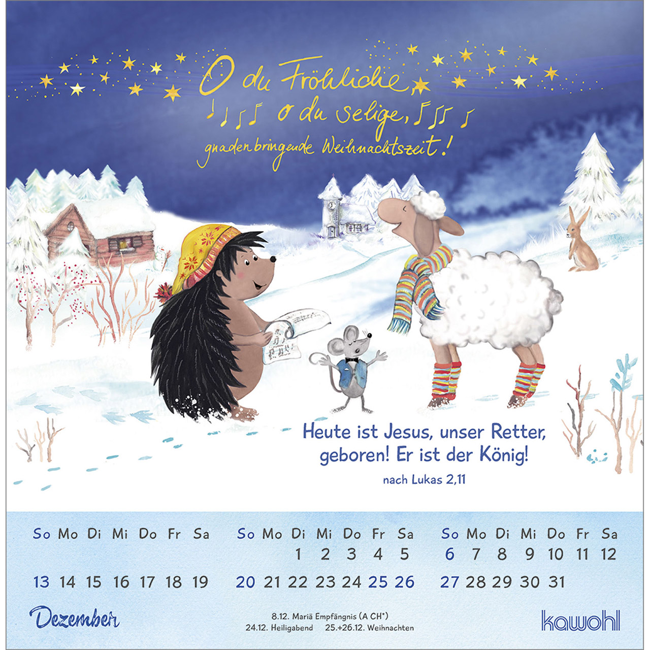 Postkartenkalender - Freu dich mit uns! 2026