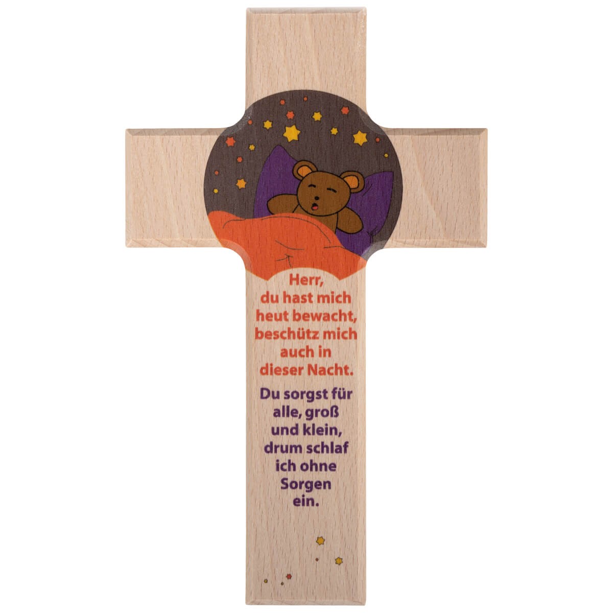 Wanddekoration - Holzkreuz 'Abendgebet'