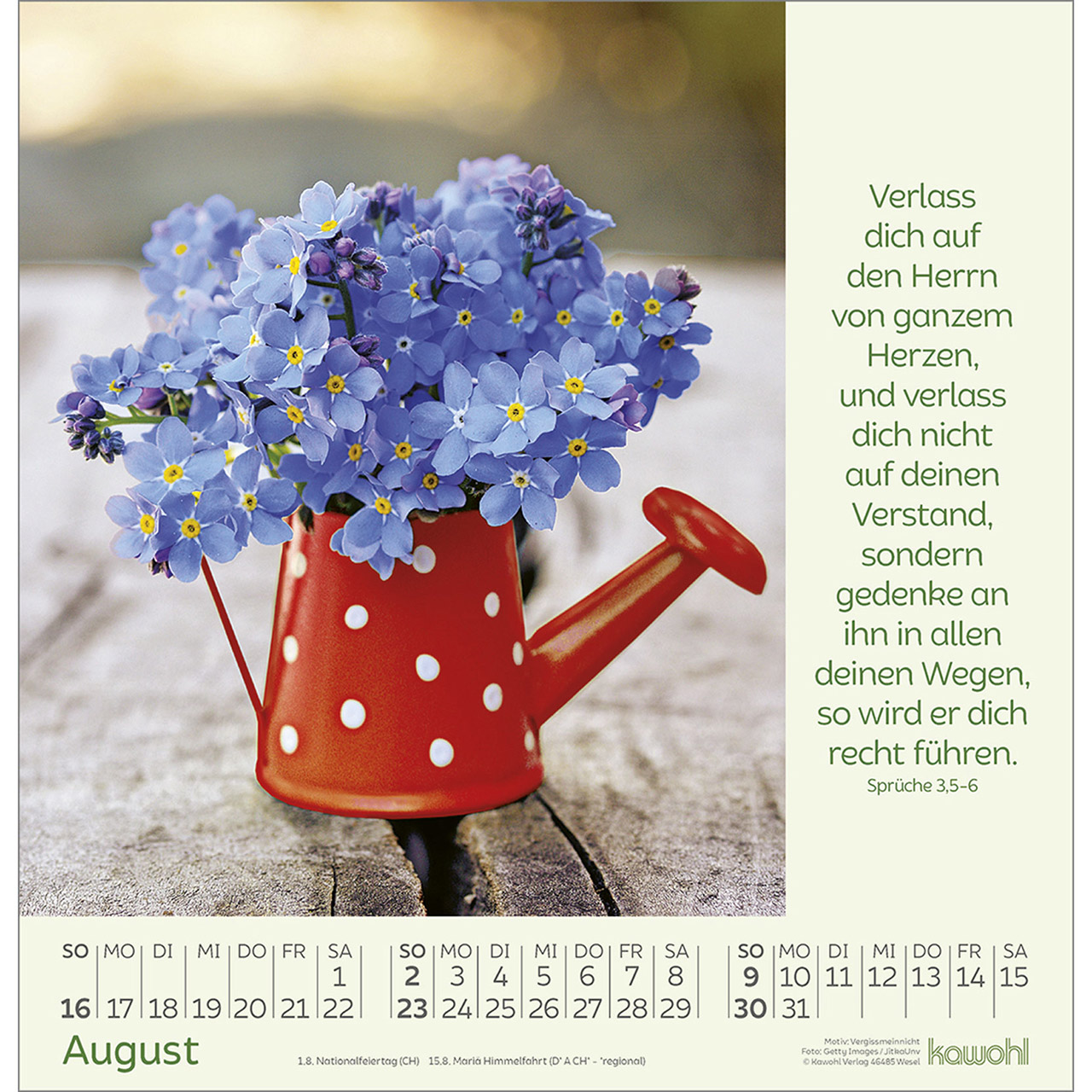 Wandkalender - Blumengrüße 2026
