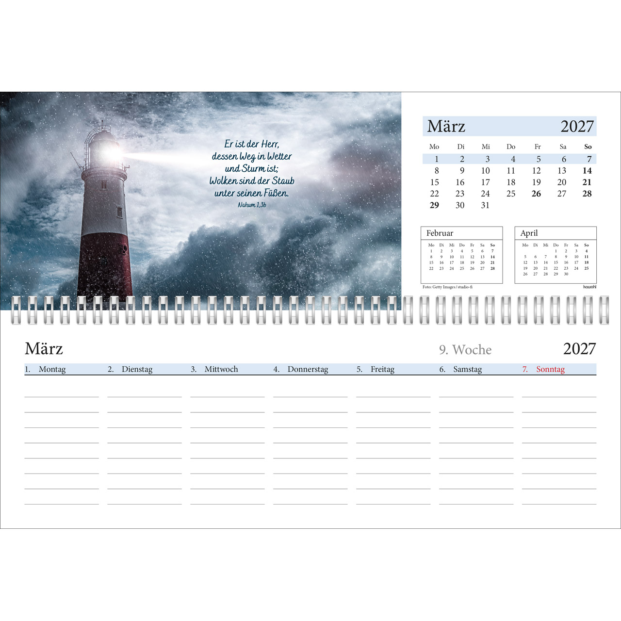 Tischkalender - In deine Hand leg ich den Tag 2027