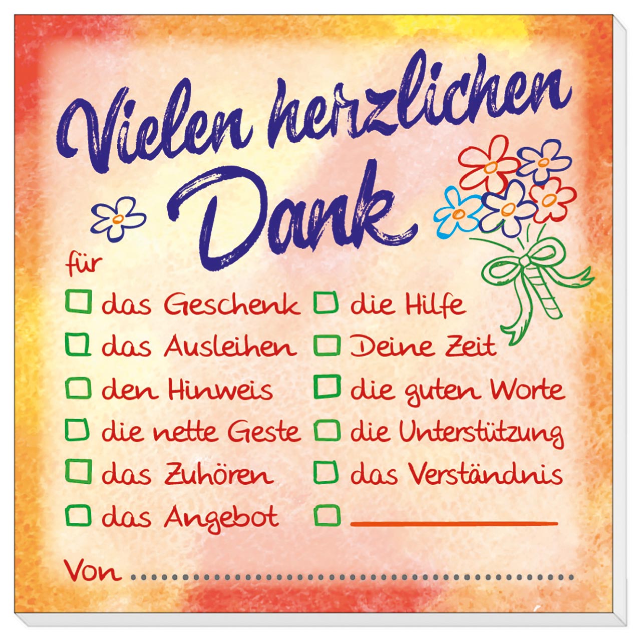 Vielen herzlichen Dank