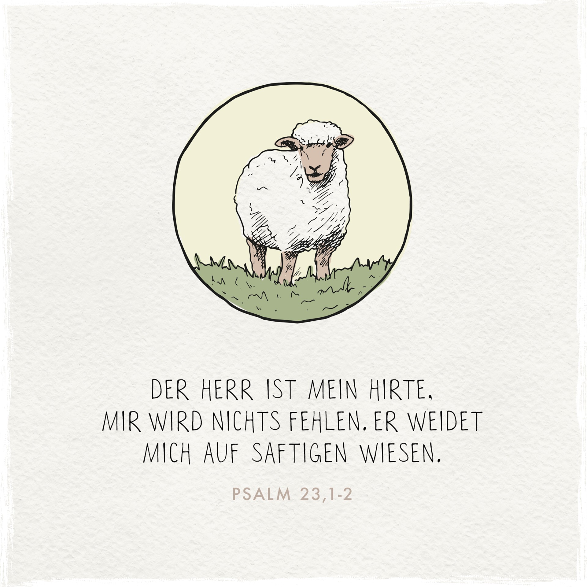 Wanddekoration - Holzschild "Der Herr ist mein Hirte"