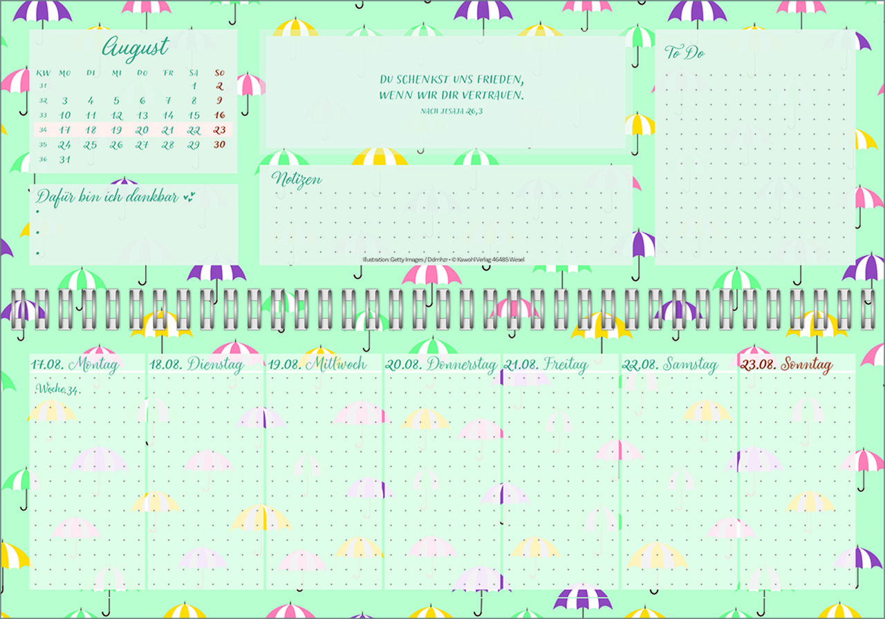 Tischkalender - Meine fröhlich-bunte Segenswoche 2026