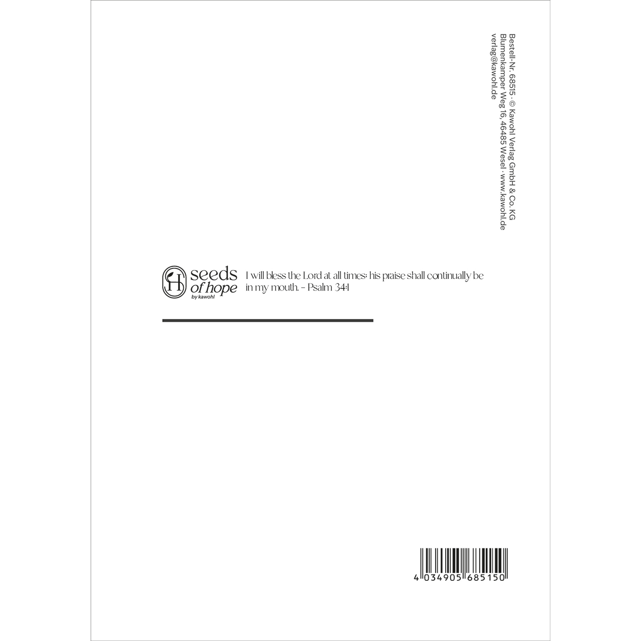 Postkarten - Even in the valley I will praise your name