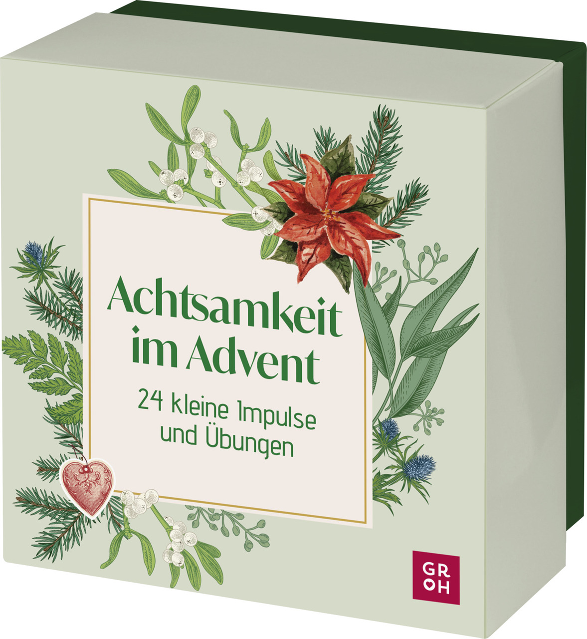 Achtsamkeit im Advent Adventskalender - Achtsamkeit im Advent - Blumen Amaryllis Distel Mistel Tannenzweige Herz