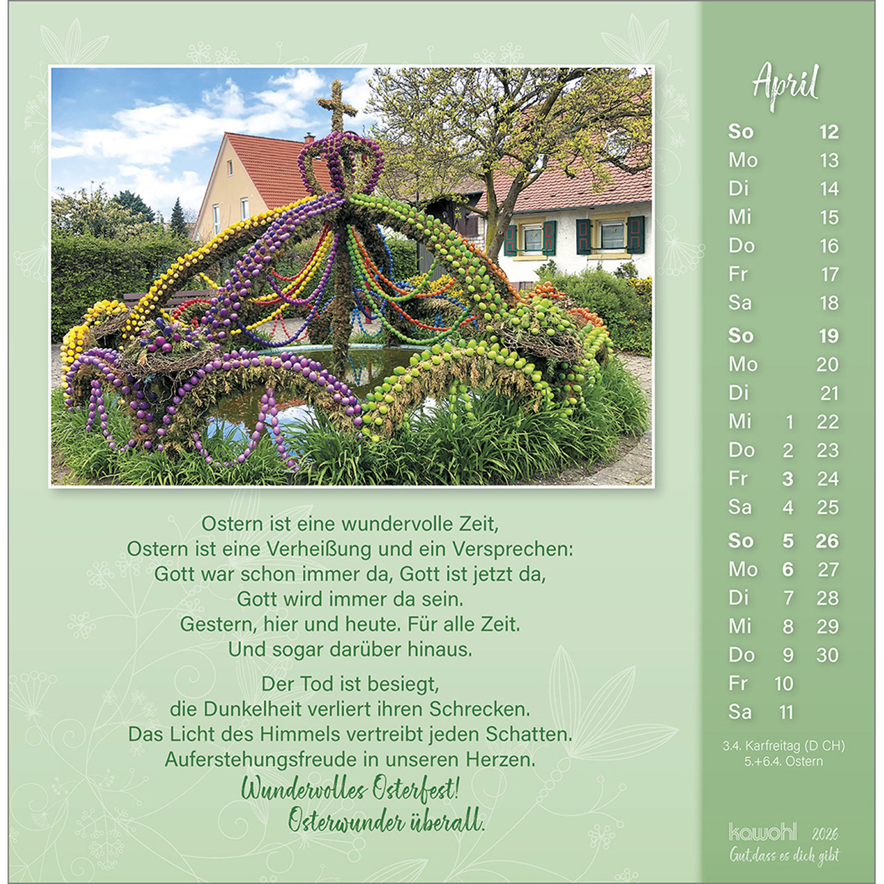 Postkartenkalender - Gut, dass es dich gibt 2026