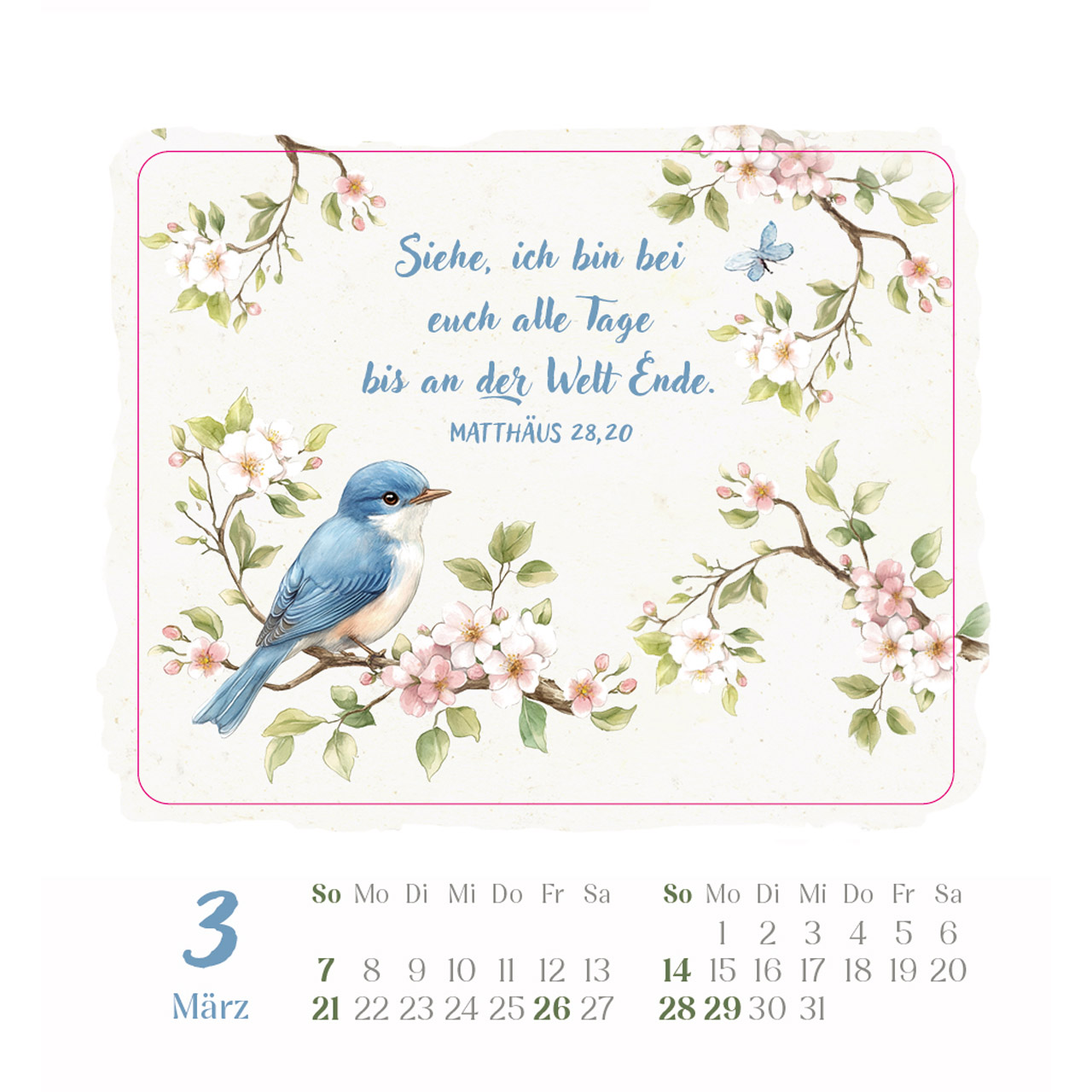 Aufkleberkalender - Kleine Freude im Herzen 2027 - Blumenaquarelle, Aquarellmotive mit Blumen
