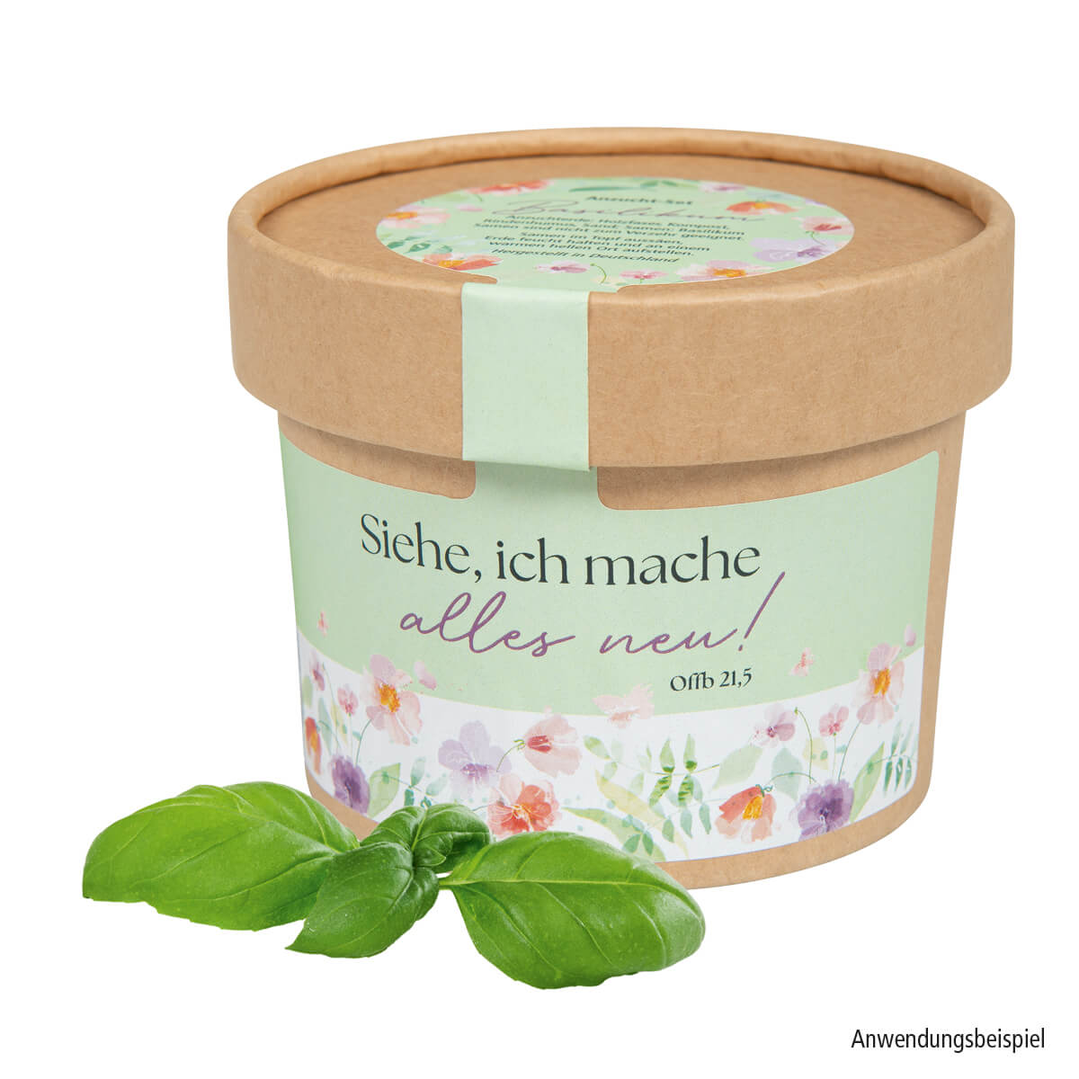 Kräuter-/Gemüsesamen - Anzucht-Töpfchen Basilikum                                  'Gott spricht: Siehe