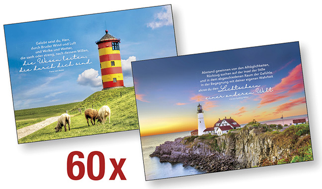 Spar-Paket: Lichtblick-Motive Postkarten-Paket - Spar-Paket: Lichtblick-Motive - Leuchtturm