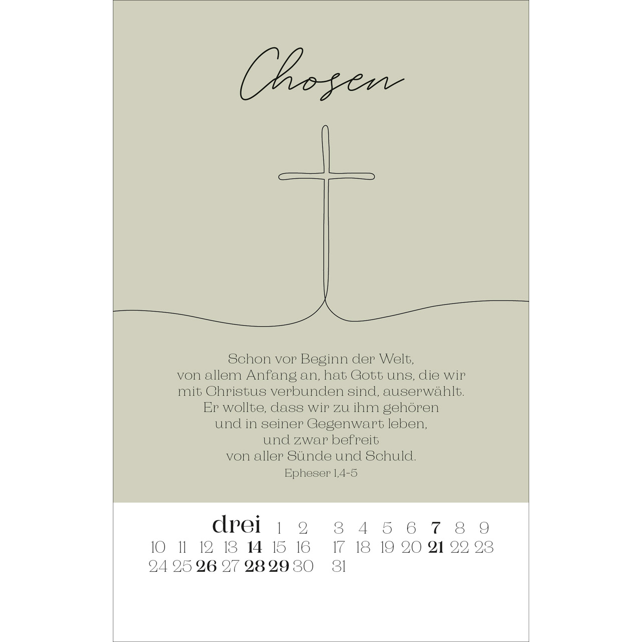 Postkartenkalender - Wonderfully made 2027