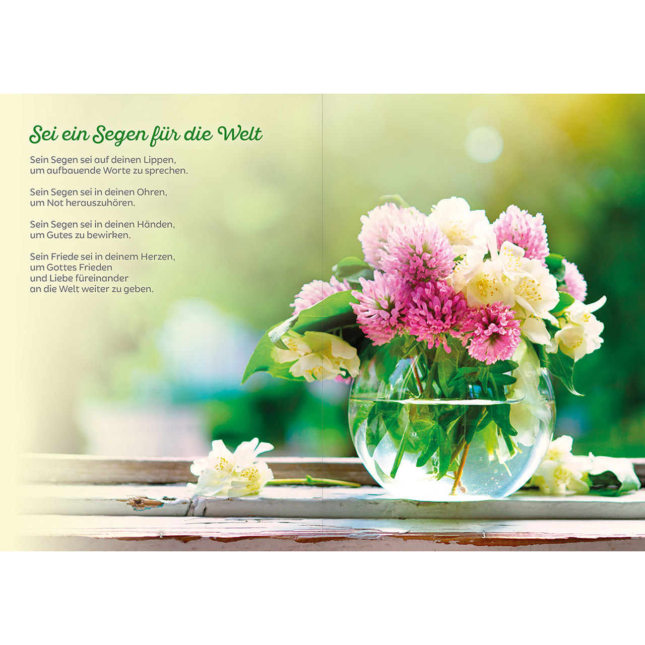Grußheft - Voll Freude & Dank ins neue Lebensjahr - Blumenstrauß