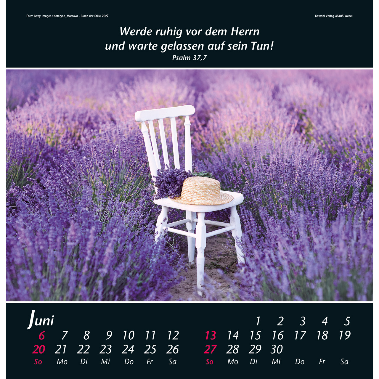 Wandkalender - Glanz der Stille 2027