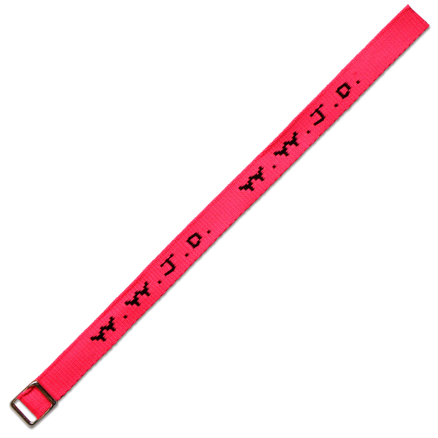 Armband - Armband 'WWJD' gewebt, neonpink