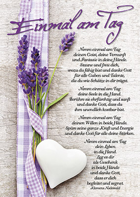 Einmal am Tag Poster - Einmal am Tag - Lavendel Herz