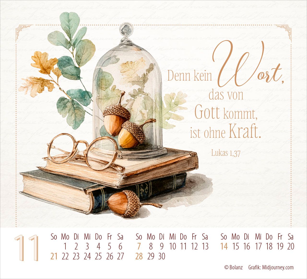 Aufstellkalender - Poesie guter Worte 2027 Minikalender
