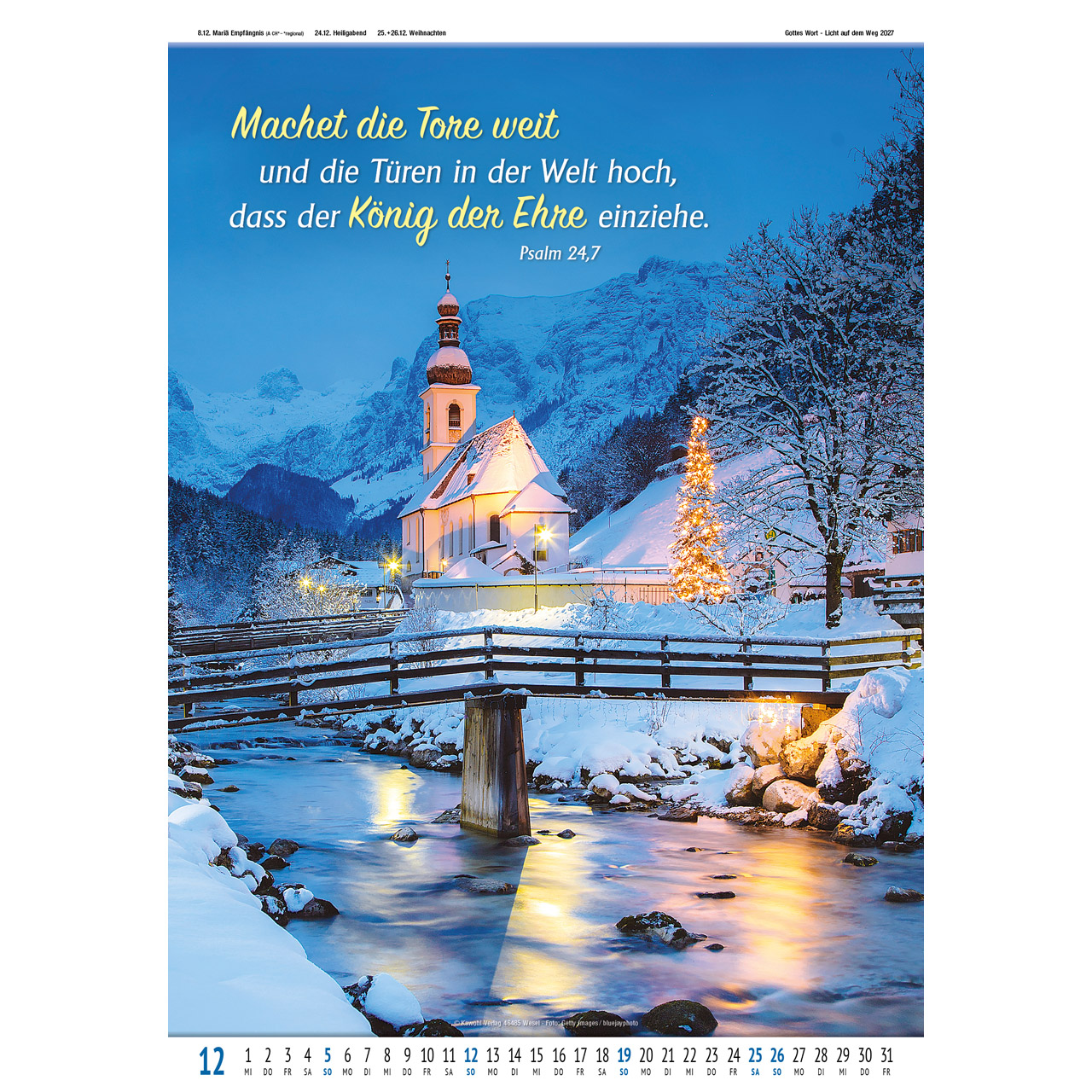 Wandkalender - Gottes Wort - Licht auf dem Weg 2027