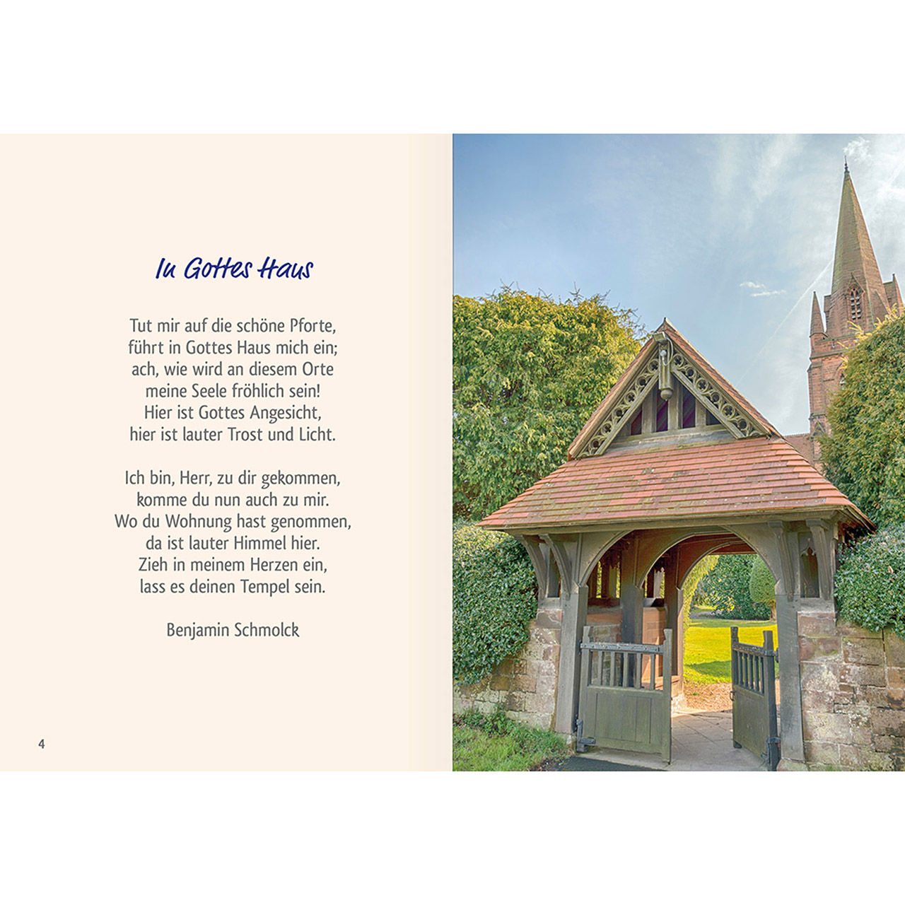 Grußheft - Willkommen in Gottes Haus - Türklinke Herz Haustür