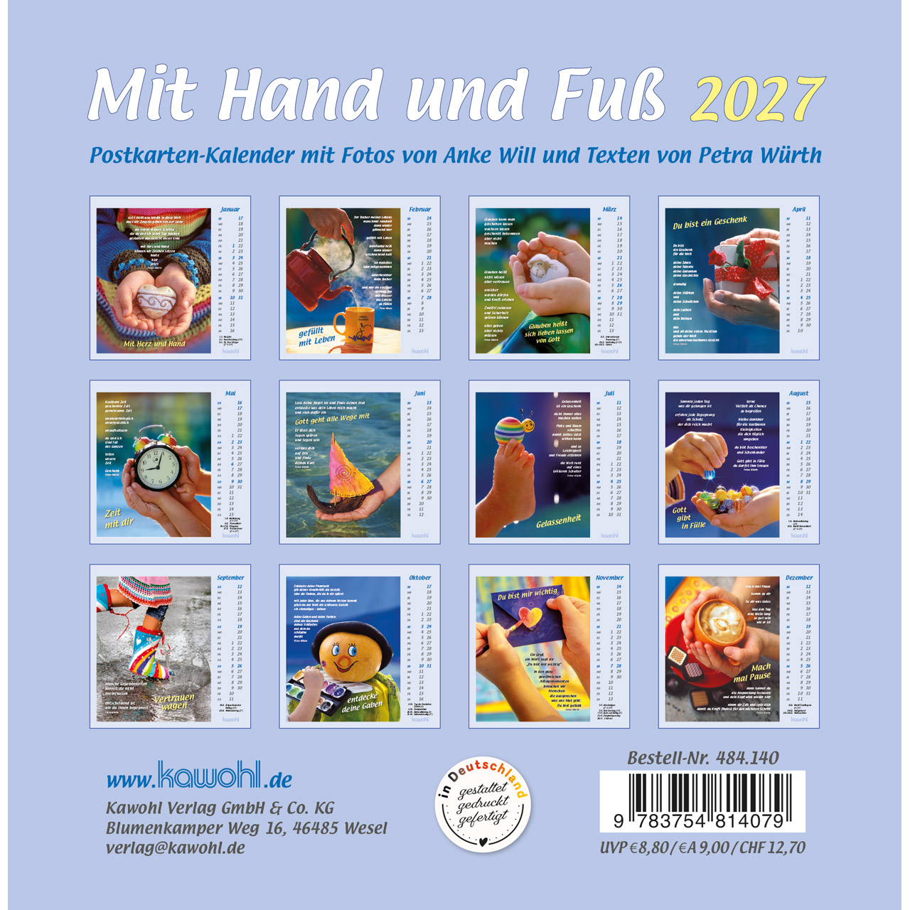 Postkartenkalender - Mit Hand und Fuß 2027