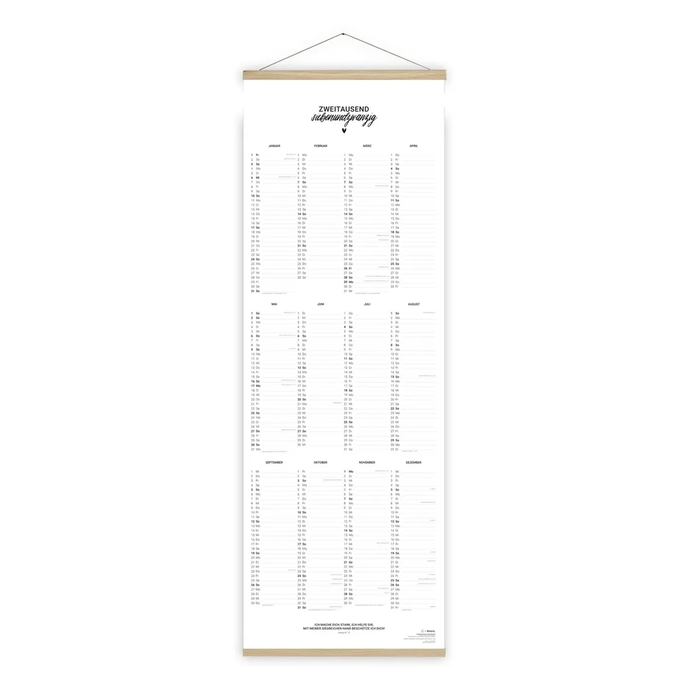Posterkalender - Zweitausendsiebenundzwanzig