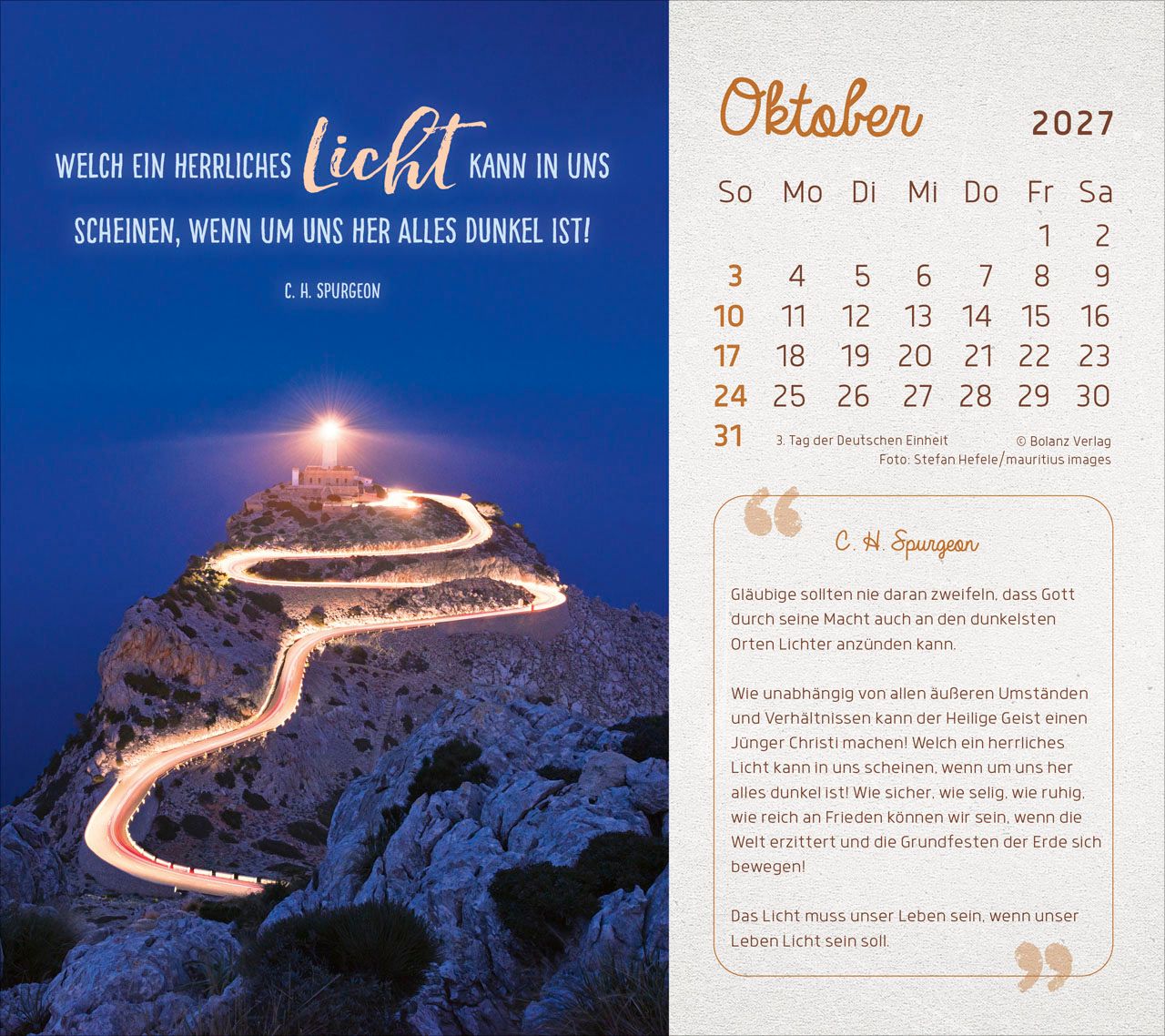 Tischkalender - Mit seiner Kraft durchs Jahr 2027 Tischkalender