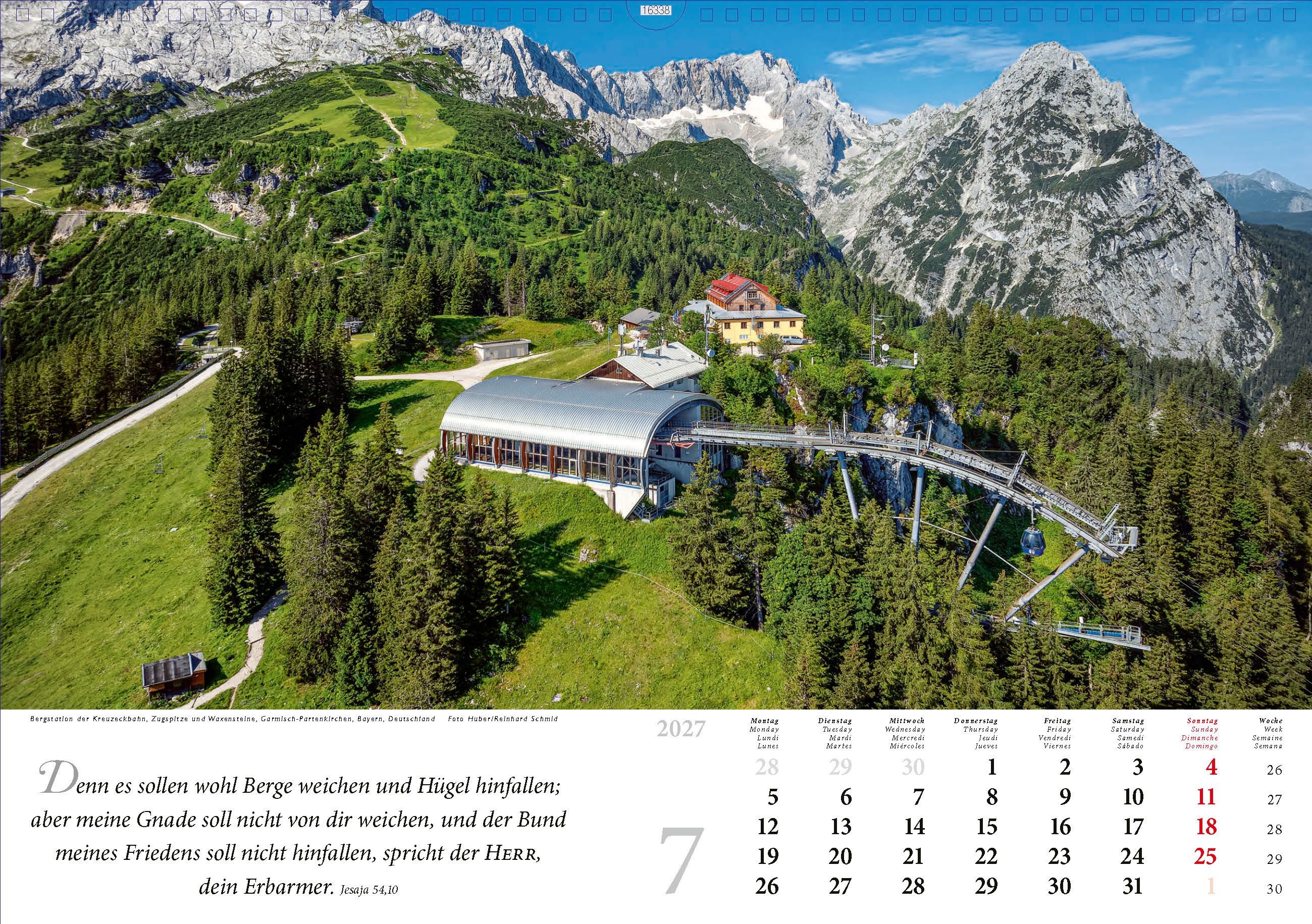 Wandkalender - Lobet, ihr Berge, den Herrn 2027