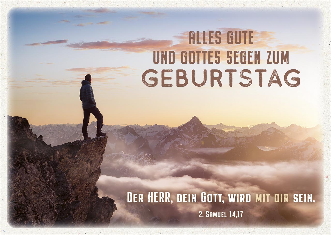 Postkarte 'Alles Gute und Gottes Segen zum Geburtstag' 12 Ex.