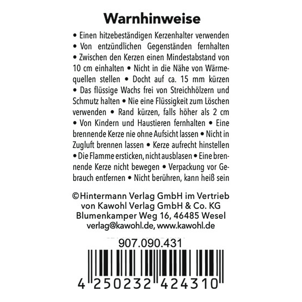 Kerze - Weihnachtsfreude wünsch' ich dir - Tannenbäume