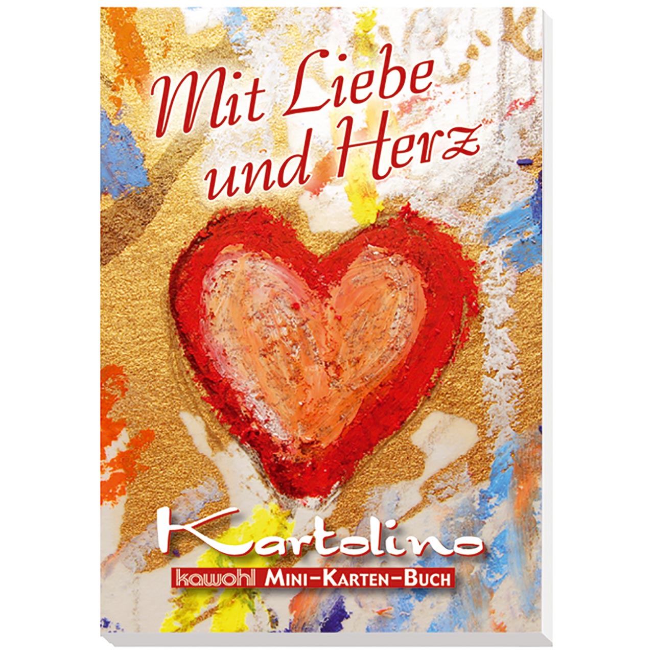 Mini-Karten-Buch - Mit Liebe und Herz - Herz