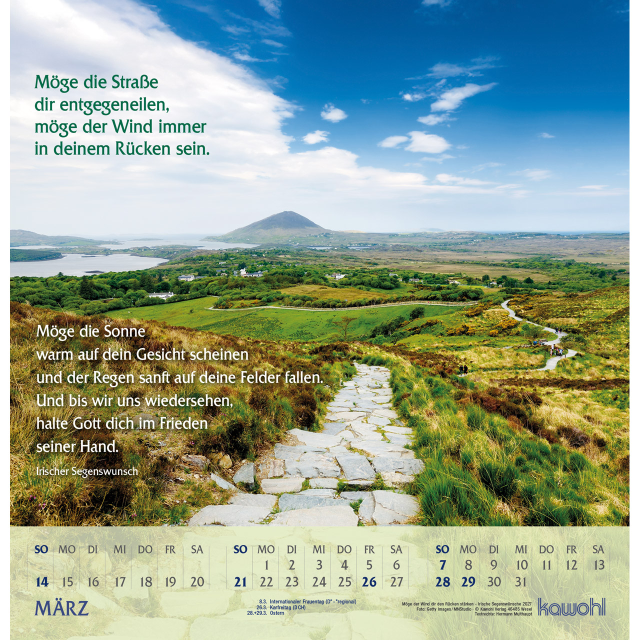 Wandkalender - Möge der Wind dir den Rücken stärken 2027