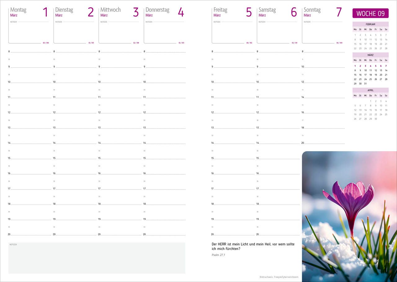 Terminkalender - Agenda - Für jeden Tag 2027