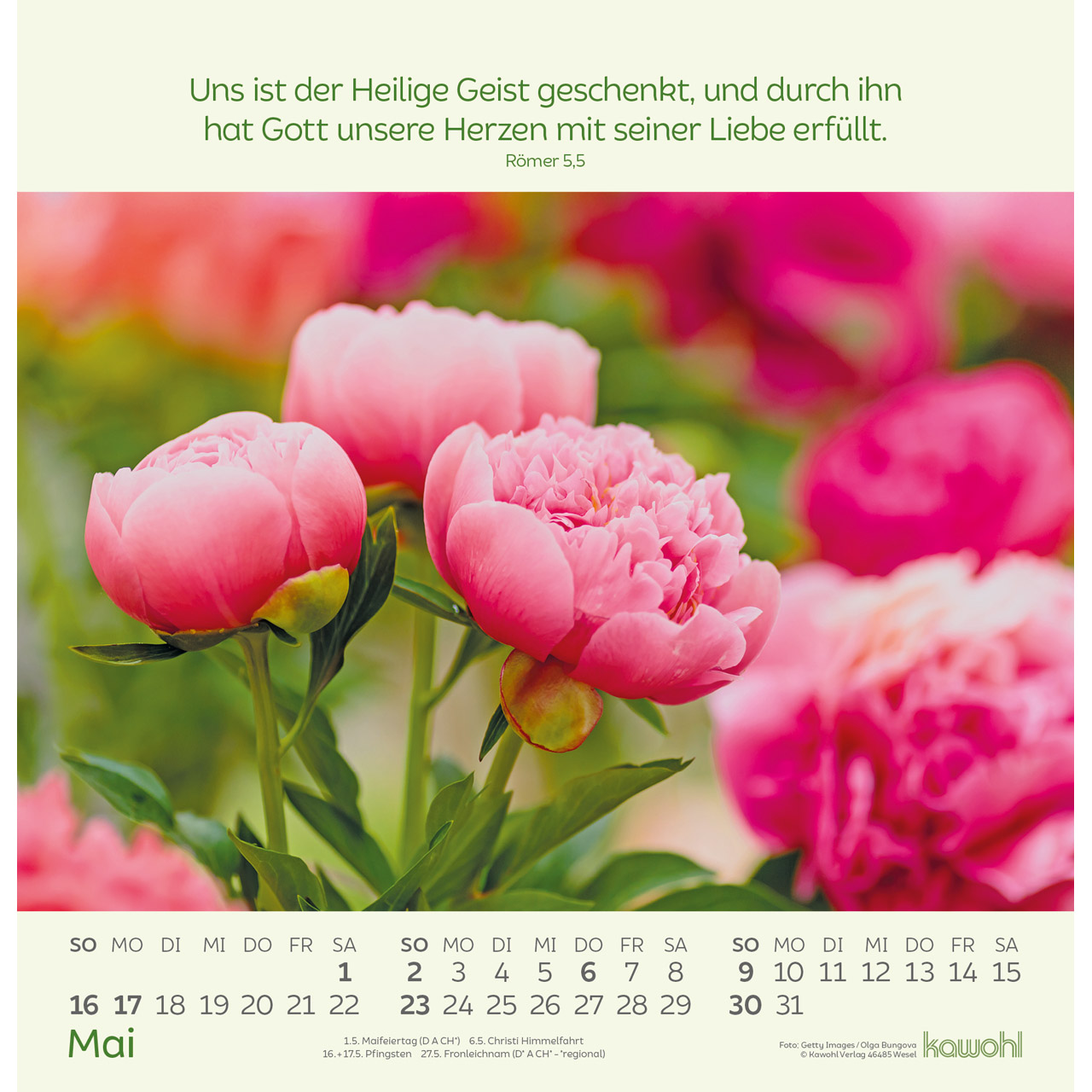 Wandkalender - Blumengrüße 2027