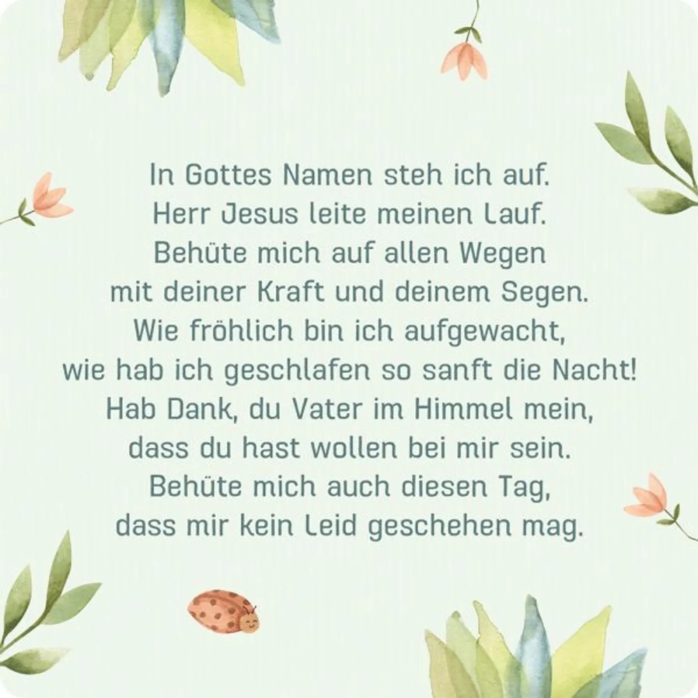 Karte - Meine ersten Gebete - Fuchs Blumen