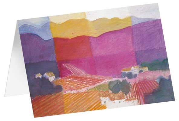 Berge im Abendrot - Kunst-Faltkarten ohne Text (6 Stück)