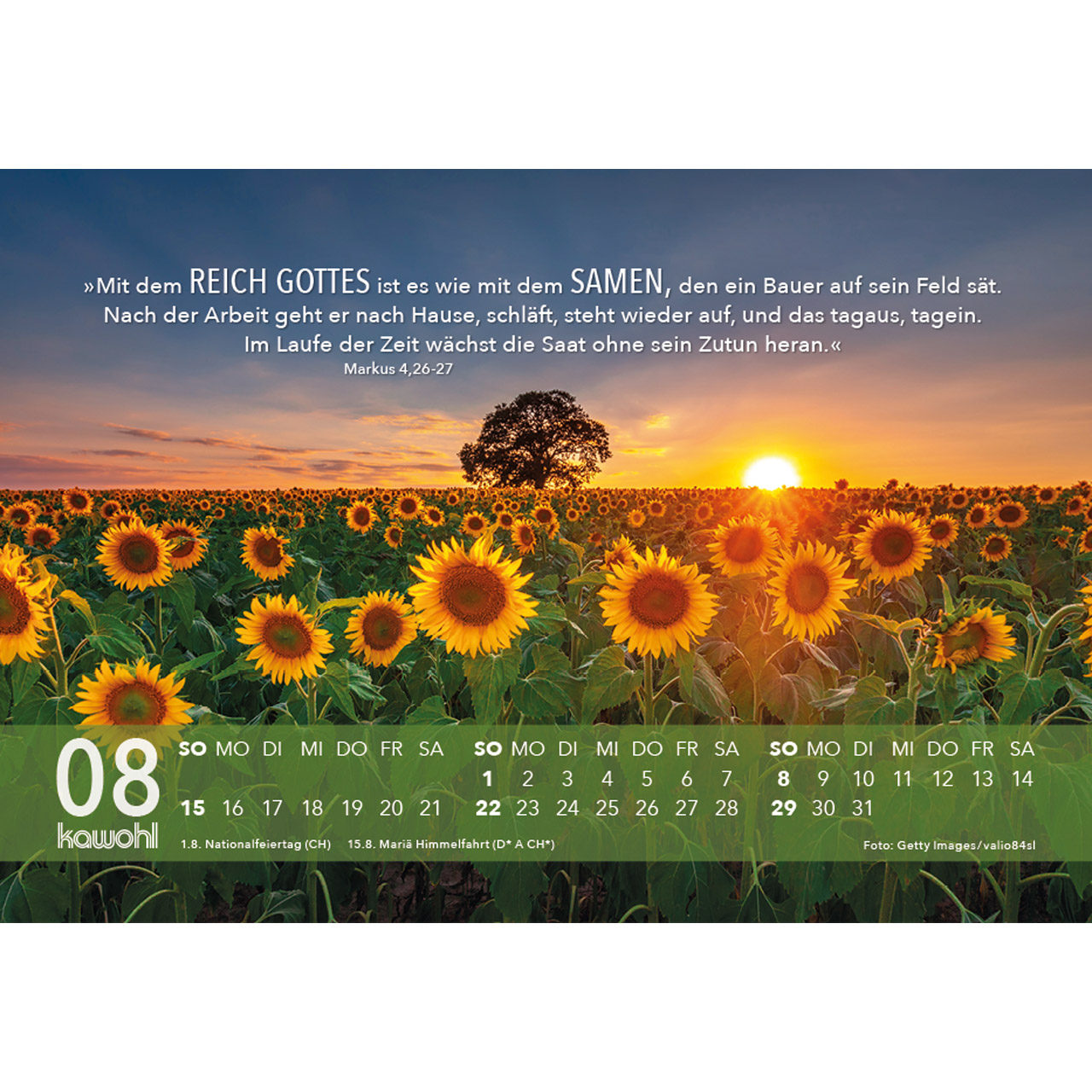 Aufstellkalender - Jesus Zitate 2027