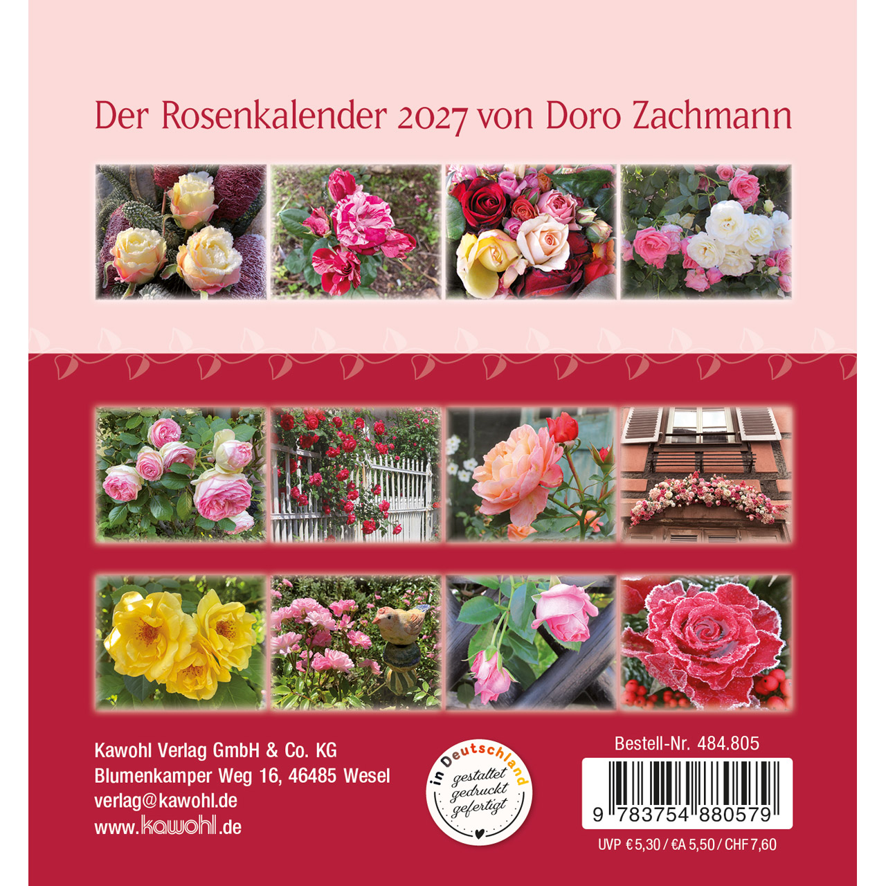 Aufstellkalender - Rosenduft mit besten Wünschen 2027