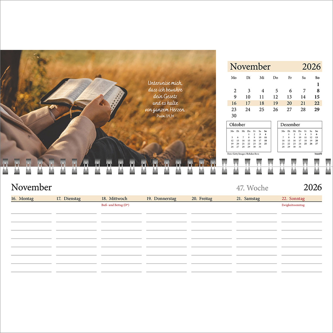 Tischkalender - In deine Hand leg ich den Tag 2026